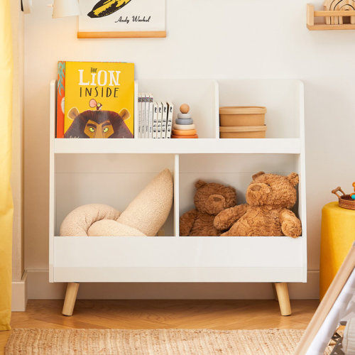 Isabelle & Max™ 2-Tier Open Bookcase with Feet 5 Cube Toy Storage Display Organizer & Reviews | Wayfair