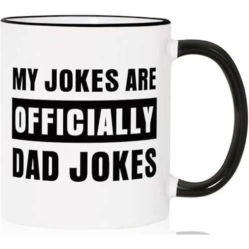 Aurahouse New Dad Gifts First Time, Officially Dad Jokes Mug, Pregnancy Announcement for Husband Funny, Gifts for New Dads Christmas Gift, Daddy to Be Gift for 1st Time Dads Baby Shower Fathers Day