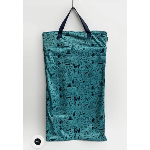 Large Zipper Hanging Wet Bag, Laundry Bag with Handles