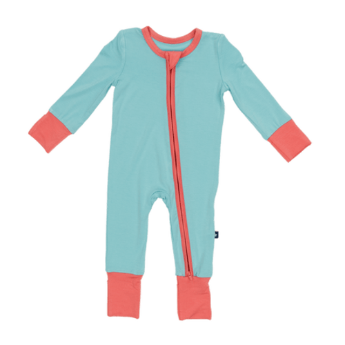 Electric Blue Convertible Footed Romper