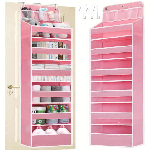 6-Pocket Over-Door Organizer - No-Tilt Hanging Storage for Diapers, Toys & Shoes - Fits Nursery, Bedroom or Bathroom