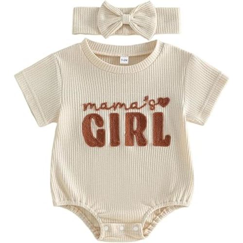 Infant Baby Girl Summer Outfit Short Sleeve Little Sister Lil Sis Bubble Romper Jumpsuits Newborn Waffle Clothes