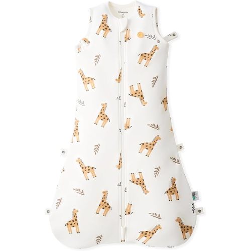 Momcozy Sleep Sack for Baby 6–12 Months, 1.5 TOG Baby Wearable Blanket with Supportive Plush Filling, Two-Way Zipper for Easy Diaper Changes, Snap-Fit Design for Growing Babies, Medium, Giraffe
