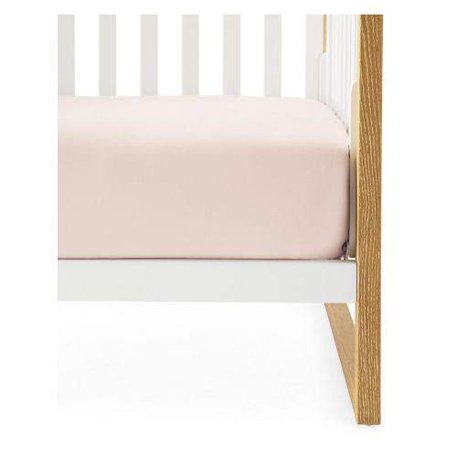 Sateen Crib Sheet - Pink Sand | Serena and Lily