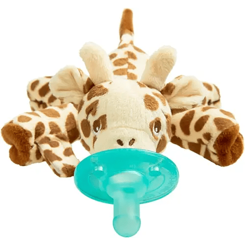 Philips AVENT Soothie Snuggle Pacifier Holder with Detachable Pacifier, 0m+, Giraffe, SCF347/01-1 Count (Pack of 1)