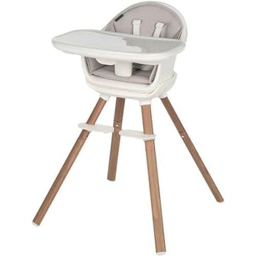 Maxi-Cosi Moa 8-in-1 High Chair, removable kitchen booster, converts to stool, table and chair, easy to clean, Horizon Sand