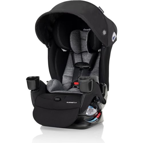 Evenflo All4Stages Slim Plus Canopy 4-in-1 Convertible Car Seat (Howell Black)