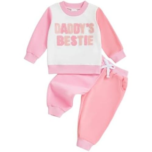 Toddler Baby Girl Clothes Long Sleeve Embroidery Sweatshirt Top And Pants Set Cute Girl Fall Winter Outfits