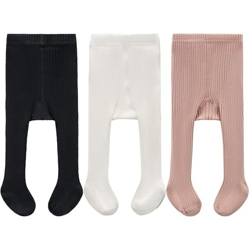 CECORC Baby Girls Tights Toddler Cable Knit Leggings Thick Cotton Infant Stockings Pantyhose 1-10T