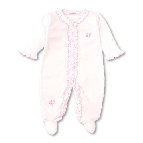 Kissy Sweethearts White Ruffle Footie