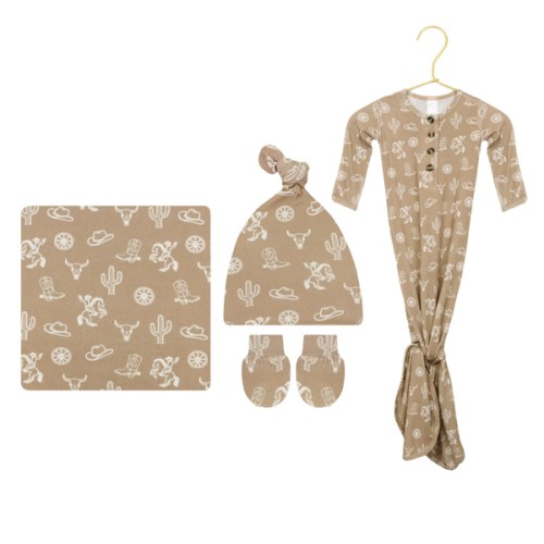 Wyatt Newborn Hat Bundle (Gown)
