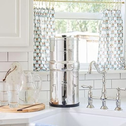 Big Berkey Gravity-Fed Stainless Steel Countertop Water Filter System 2.25 Gallon with 2 Authentic Black Berkey Elements BB9-2 Filters