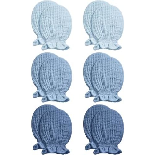Pro Goleem Muslin Baby Mittens for Newborn, 100% Cotton No Scratch Soft Breathable Gloves for Boys and Girls 0-6 months