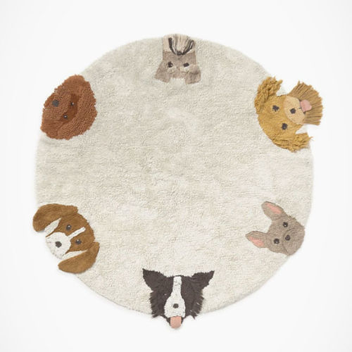 Interactive Puppy Rug for Kids | Safe & Natural Cotton Rugs