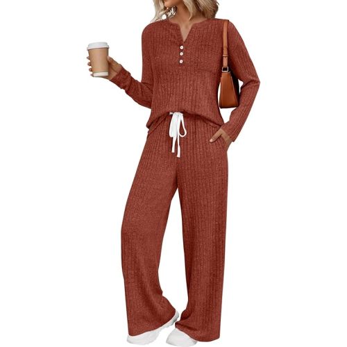 LILLUSORY Womens 2 Piece Lounge Sets Matching Airport Travel Outfits 2026 Spring Clothing Fall Pajamas Sweat Suits Pockets