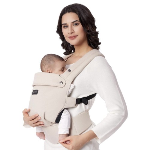 Momcozy Baby Carrier Ergonomic Cozy and Lightweight for 7-44 lbs, Khaki, NEW