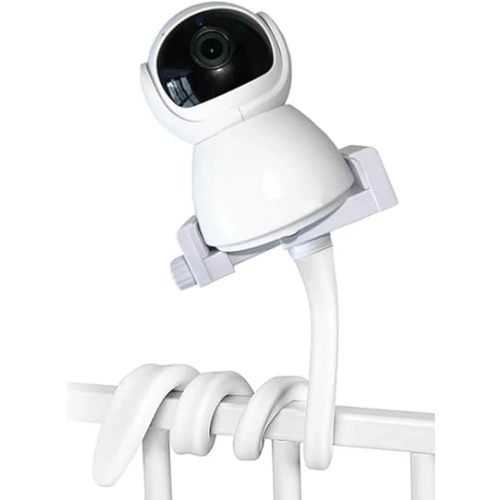 Baby Monitor Mount for Crib, Universal Baby Camera Mount Compatible for Infant Optics DXR-8 Pro, HB65/HB66 and Most Other Baby Monitors, Versatile Baby Monitor Stand with Clip