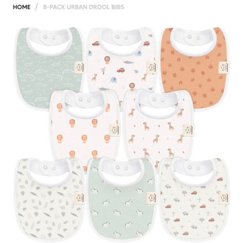 8-Pack Urban Drool Bibs