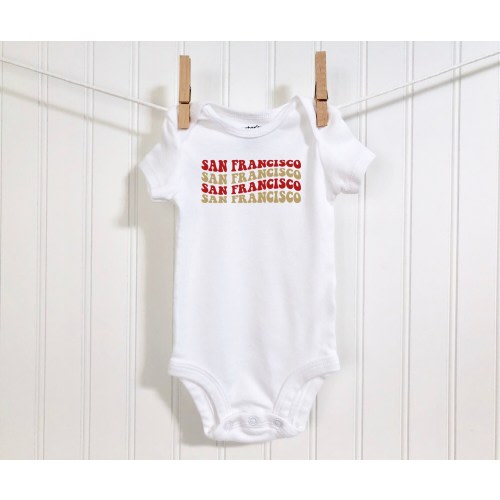 San Francisco Football Baby Onesie® San Francisco Football Infant Bodysuit Football Fan Baby Shower Gift Football Onesie® for Newborn