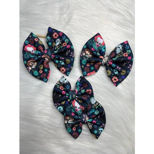 Spooky Floral - Bow on Nylon | Bow on Clip | Piggies | Newborn Bow | Baby Bow | Toddler Bow | Baby Headband | Bow Headband