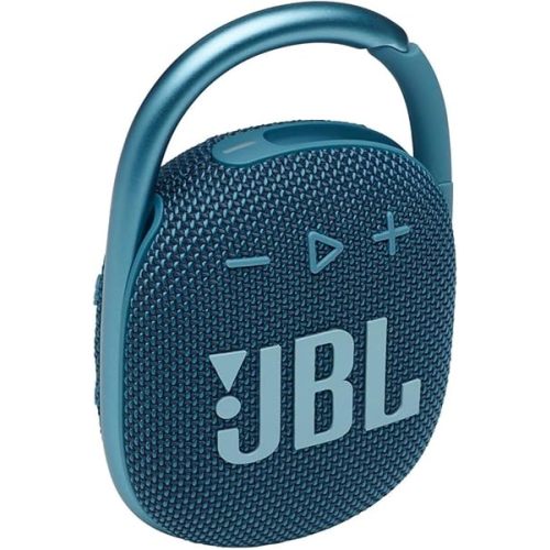JBL Clip 4 - Portable Mini Bluetooth Speaker, big audio and punchy bass, integrated carabiner, IP67 waterproof and dustproof, 10 hours of playtime, speaker for home, outdoor and travel (Blue)