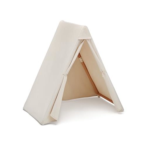 Lalo Play Tent - Indoor Tent for Kids and Toddlers, Made of FSC Certified Beechwood & Natural Canvas, Easy Setup, Perfect Indoor Kids Fort for Imaginative Play - 44.5 x 25 x 40 in - Ages 12mo. & Up