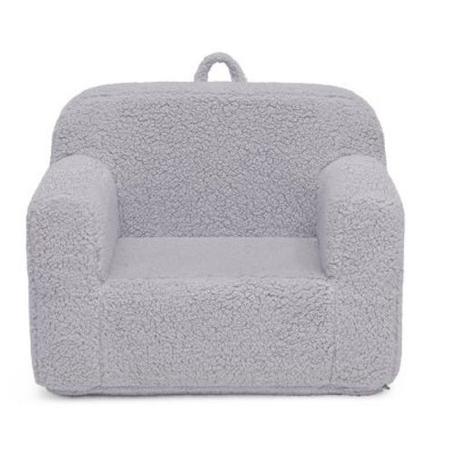 Delta Children Cozee Kids Plush Upholstered Arm Chair, Grey