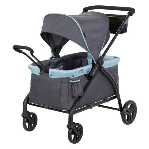 Baby Trend Expedition LTE 2-in-1 Stroller Wagon - Dessert Blue: Canopy, Adjustable Handle, Folds for Transport, EVA Tires