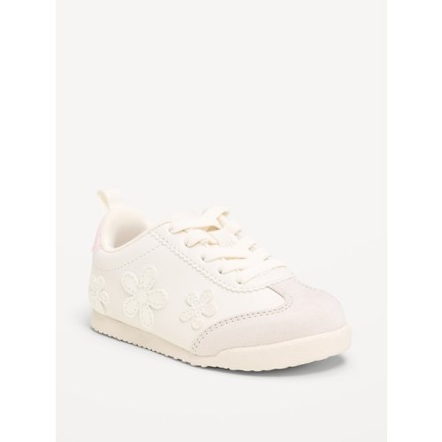 Faux-Leather Lace-Up Sneakers for Toddler Girls