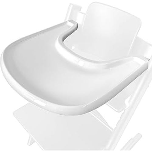 High Chair Tray Compatible with Stokke Tripp Trapp High Chair, Food Contact Grade Replacement Tray with Powerful Suction Surface Compatible with Tripp Trapp Tray