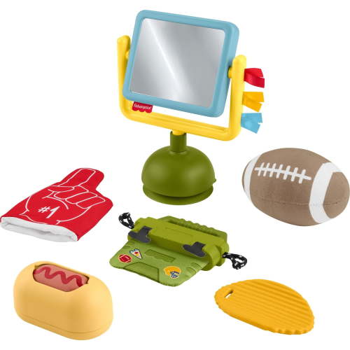 Fisher-Price Mini Me Moments Tiny Tailgater Set, 6-Piece Baby Sensory Activity Toys