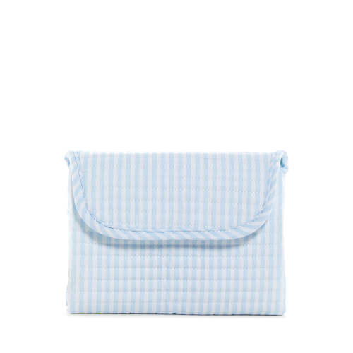 TRVL - Quilted Changing Pad - Pimlico Blue Stripe – Hampton James Clothing