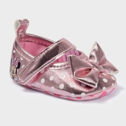 Baby Girls' Minnie Mouse Ballet Flats - Pink 3-6M