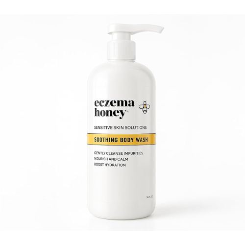 ECZEMA HONEY Soothing Body Wash - Daily Shower Gel & Eczema Treatment - Sensitive Skin Body Wash for Adults, Kids, & Babies - Body Cleanser for Eczema Relief (13 Oz)
