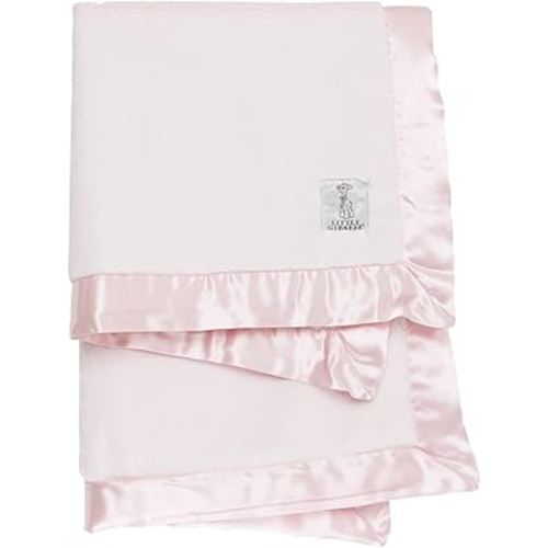 Little Giraffe Baby Blanket - Luxe Soft Blanket with Satin Trim - Baby Stroller Blanket - Newborn Baby Essentials & Baby Gifts - 29x35" - Pink