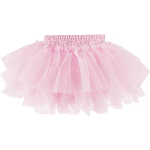 Baby Girls Soft Fluffy Tutu Skirt with Diaper Cover, Tulle Dress Skirt 3 Layers Soft for Newborn,Toddler