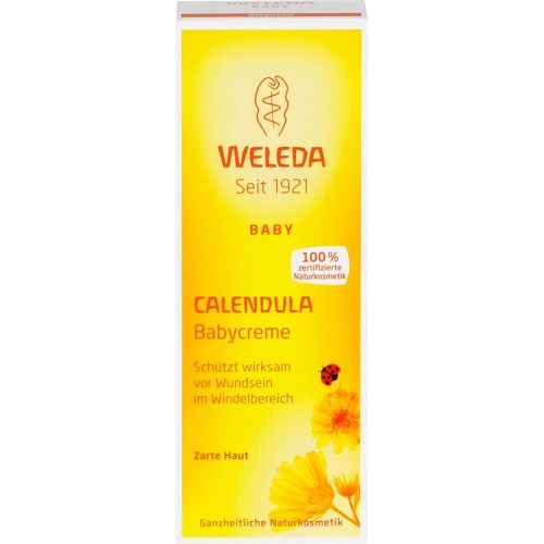 WELEDA Calendula Baby Cream - Protects Sensitive Baby Skin Against Soreness - The Ideal Care for The Diaper Area - Cares Gently & soothes Skin - Promotes Skin Regeneration - 75 ml