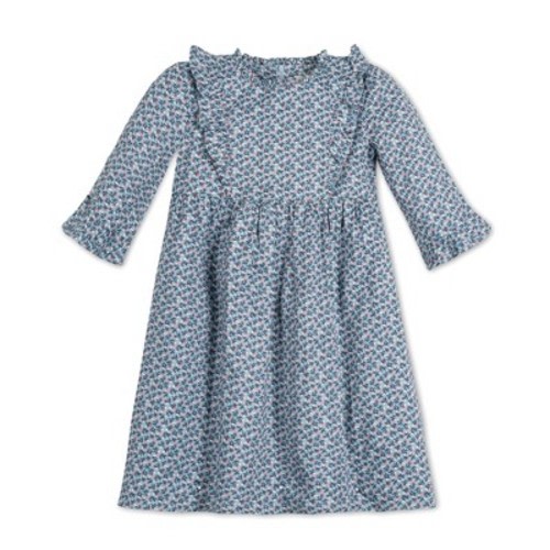 Hope & Henry Girls' Long Sleeve Ruffle Trim Dress, Infant, Size: 6-12 months