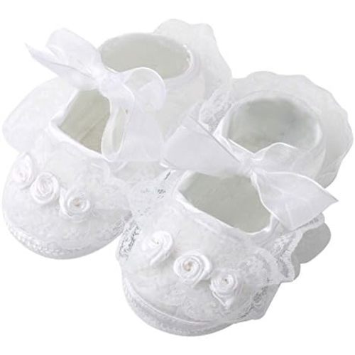 Baby Girls Princess Lace Shoes – Soft Sole, Non-Slip First Walkers