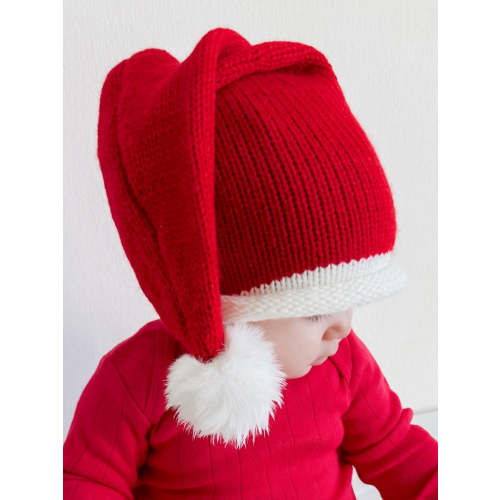 Santa Knit Hat, Red