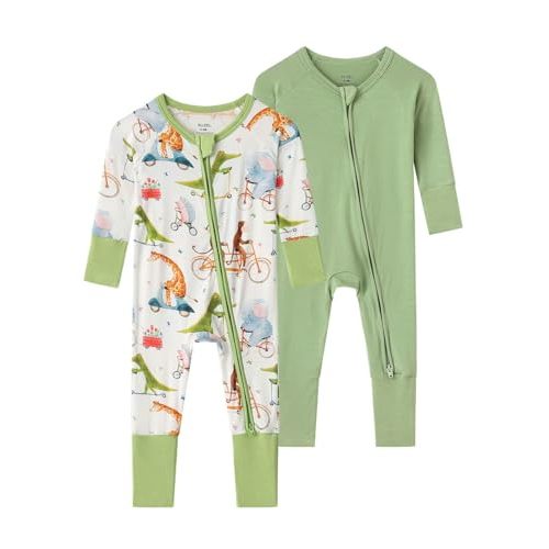 SUZEL Baby Viscose from Bamboo Footless Pajamas Boys Girls Zippy Pjs Sleep 'N Play Romper - 0-24 Months