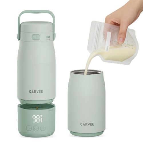 Portable Baby Bottle Warmer for Travel, Fast Milk Warmer with Precise Temperature Control for Breastmilk Formula