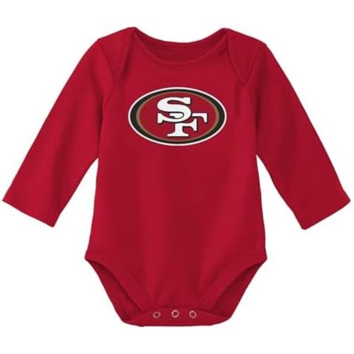 Outerstuff NFL Newborn & Infants 0-24 Months Official Primary Logo Long Sleeve Creeper Bodysuit Romper