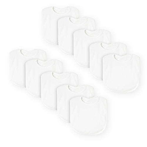 Koala Baby Essentials Neutral 10 Pack White Bibs