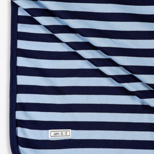 No Greater Love Blue Swaddle Cotton