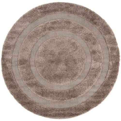 Shadow Box Shag SG454 Power Loomed Indoor Area Rug - Beige/Beige - 6'7" Round - Safavieh