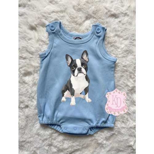 boston terrier Bubble Romper, boys Personalized Baby Toddler preppy custom kids coquette baby spring summer