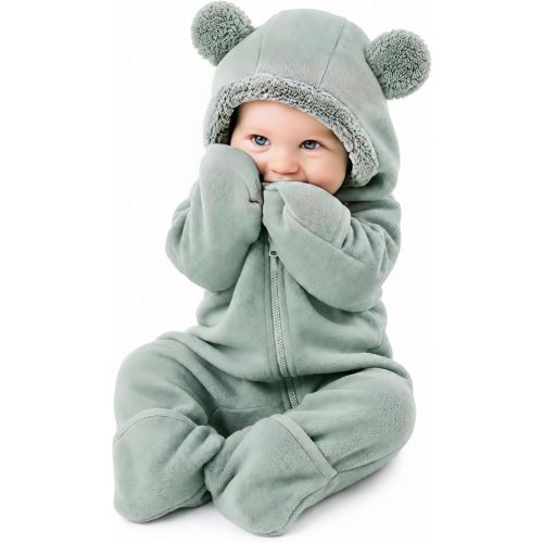 Cuddle Club Fleece Baby Bunting Bodysuit Hoodie, Newborn - 5T