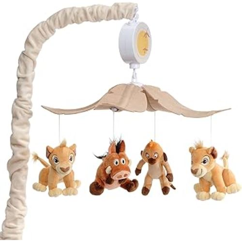 Lambs & Ivy Disney Baby Lion King Safari Musical Baby Crib Mobile Soother Toy