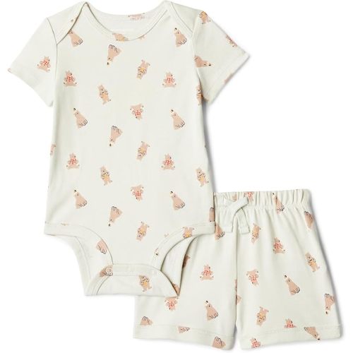 Amazon Essentials Unisex Toddlers' Short Sleeve Bodysuit and Short Set